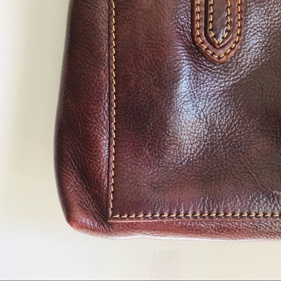 Isa 1982 Roma Medium Size Genuine Leather Handbag Made in Italy Purse Tote - Picture 5 of 12